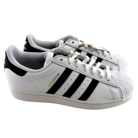 Adidas Women's Cloud White Core Black Originals Superstar Shoes Size 8.5 - Picture 4 of 12